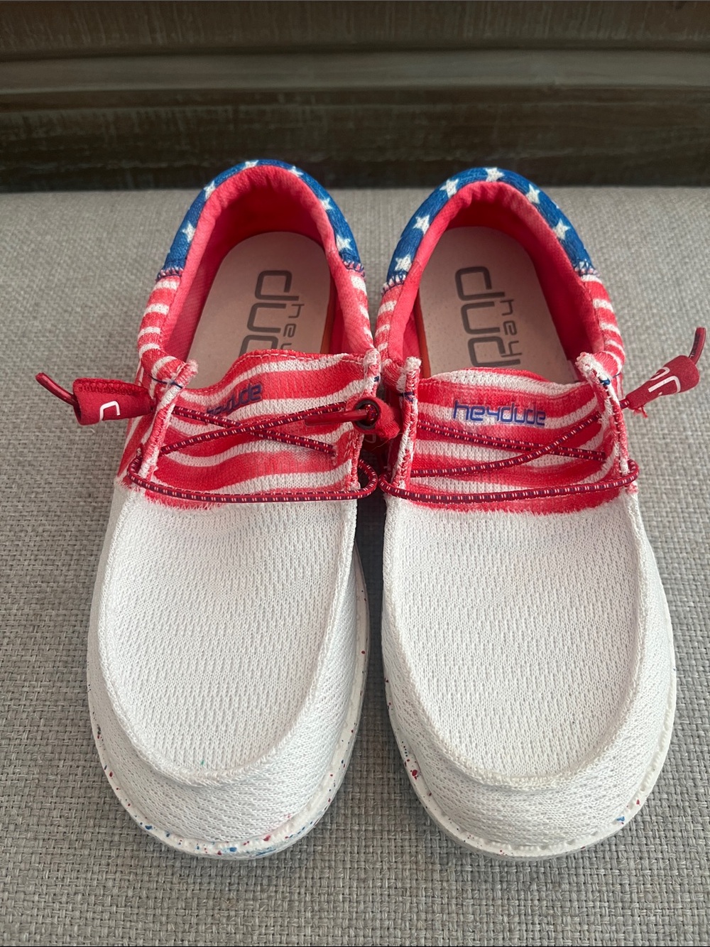 NWOT Hey Dude Americana shoes, size 7.
